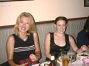 [ Dec. 14 -- The night's main course was at Castagnolo's Italian restaurant in Hawaii Kai. Pictured are interns Kelly Canaday and Carrie Ginnane. ]